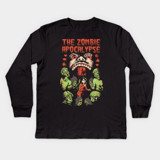 The Zombie Apocalypse Kids Long Sleeve T-Shirt